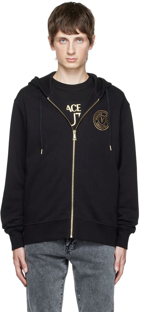 versace jeans couture hoodie black